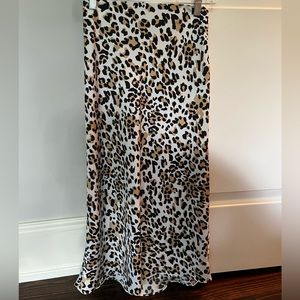 Babaton slip cheetah midi skirt. Size 2